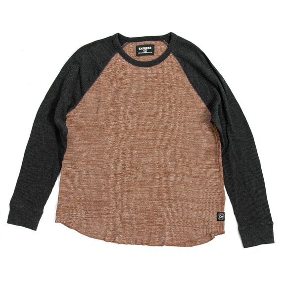 Express Long Sleeve Waffle T-Shirt - Picture 1 of 3